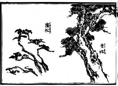 "濱松" and a "Larix kaempferi" are drawn.