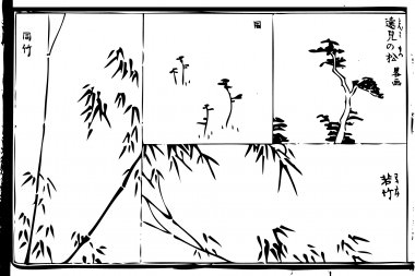 The "pine" and the "bamboo" are drawn.