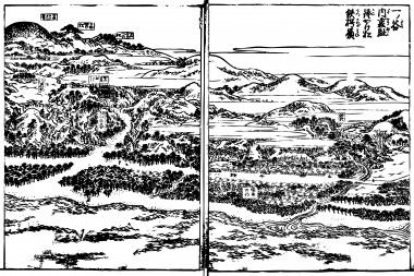 The skirt of the mountain of Nishi of Suma and the neighborhood of Ichinotani are drawn.